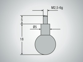 Image pro obrázek produktu Měřicí dotek M2,5 kužel Ø 7,0 mm